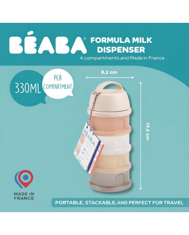 BEABA 4-Jaoline Piimasegu Pulbri Doseerija ja Snäkikarp