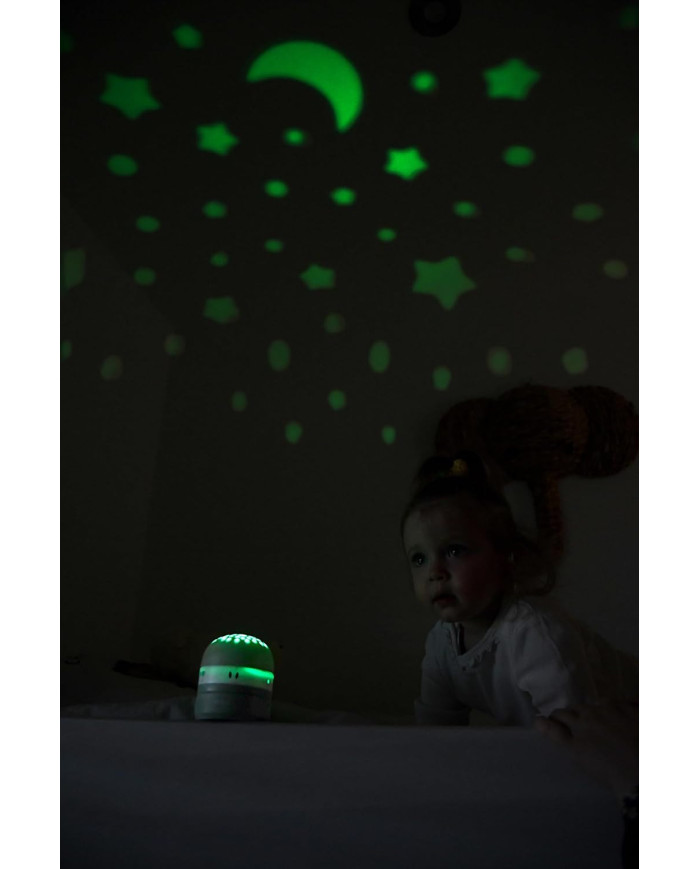 BEABA PIXIE öölamp – projektoriga taskulamp Sage Green