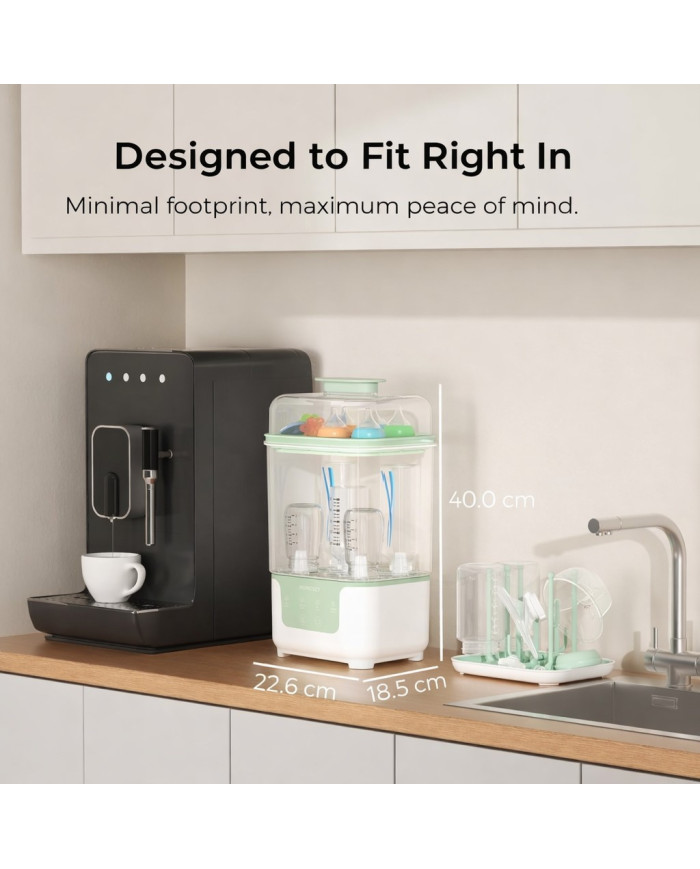 MOMCOZY BS04 4-in-1 lutipudelite sterilisaator koos kuivatiga