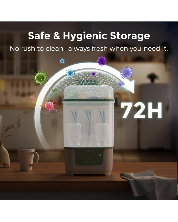 MOMCOZY BS04 4-in-1 lutipudelite sterilisaator koos kuivatiga
