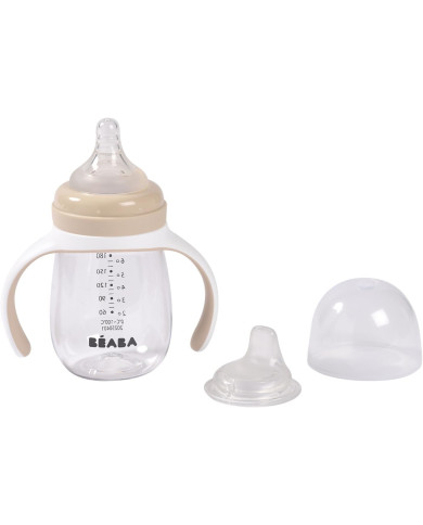 BEABA Õppepudel-Joogipudel 2in1, 210 ml, Clay Earth