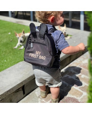 CHILDHOME laste seljakott My First Bag Black/Gold – teie väikese lapse esimene seljakott