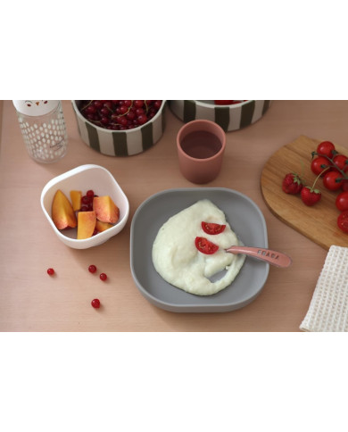 BEABA silikoonist söögikomplekt, Terracotta – 4 osa