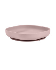 BEABA SILIKOONIST PÕHJAGA KINNITUV TALDRIK, LIGHT PINK