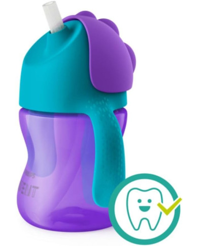 PHILIPS AVENT Kõrrega joogipudel, 9 kuu+, 200 ml, Violet/Blue