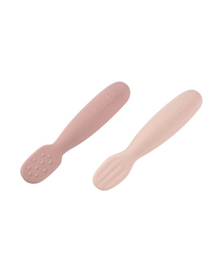 BEABA 2 tk silikoonlusikate komplekt, +4 KUUD, Candyfloss/Marshmallow