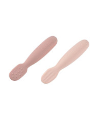 BEABA 2 tk silikoonlusikate komplekt, +4 KUUD, Candyfloss/Marshmallow