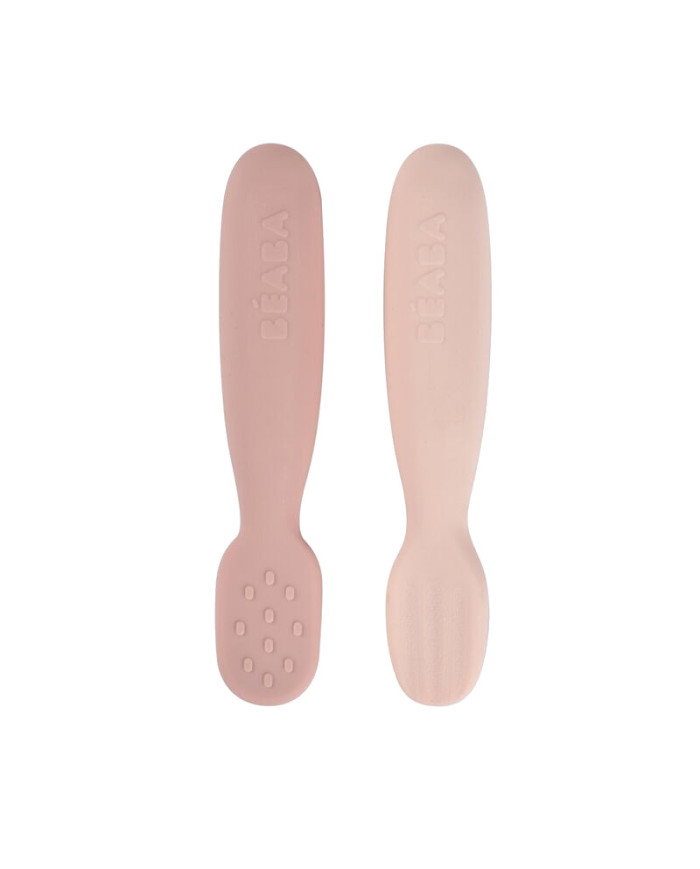 BEABA 2 tk silikoonlusikate komplekt, +4 KUUD, Candyfloss/Marshmallow