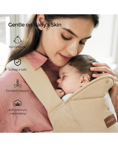 MOMCOZY ergonoomiline beebi kandekott WEESNUG - Cotton Khaki