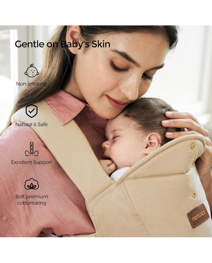 MOMCOZY ergonoomiline beebi kandekott WEESNUG - Cotton Khaki