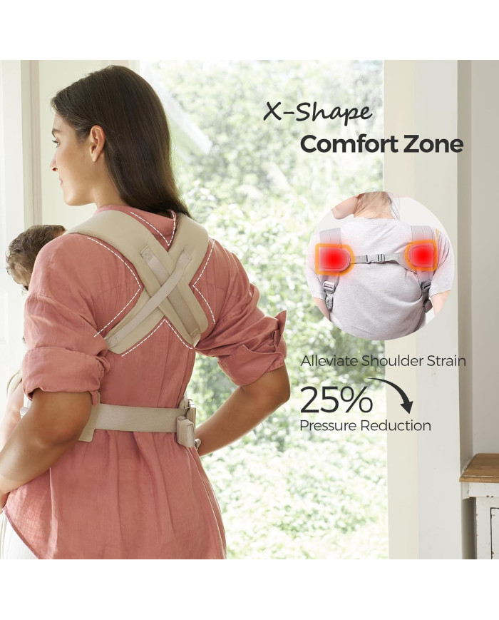 MOMCOZY ergonoomiline beebi kandekott WEESNUG - Cotton Khaki