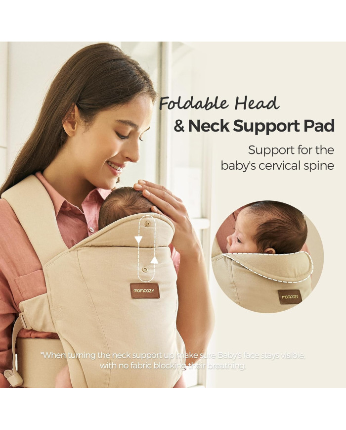 MOMCOZY ergonoomiline beebi kandekott WEESNUG - Cotton Khaki