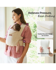 MOMCOZY ergonoomiline beebi kandekott WEESNUG - Cotton Khaki