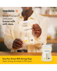 MEDELA EASY POUR Ema piima hoiustamise kotid, 210 ml, 100 tk