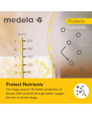 MEDELA EASY POUR Ema piima hoiustamise kotid, 210 ml, 100 tk