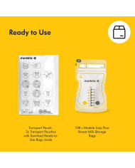 MEDELA EASY POUR Ema piima hoiustamise kotid, 210 ml, 100 tk