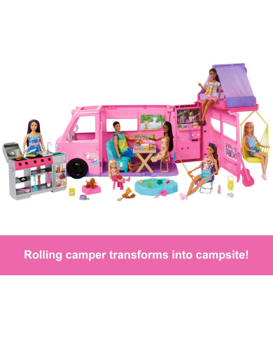 Barbie nuku Super Adventure matkaauto HRJ78 – muudetav mängukomplekt