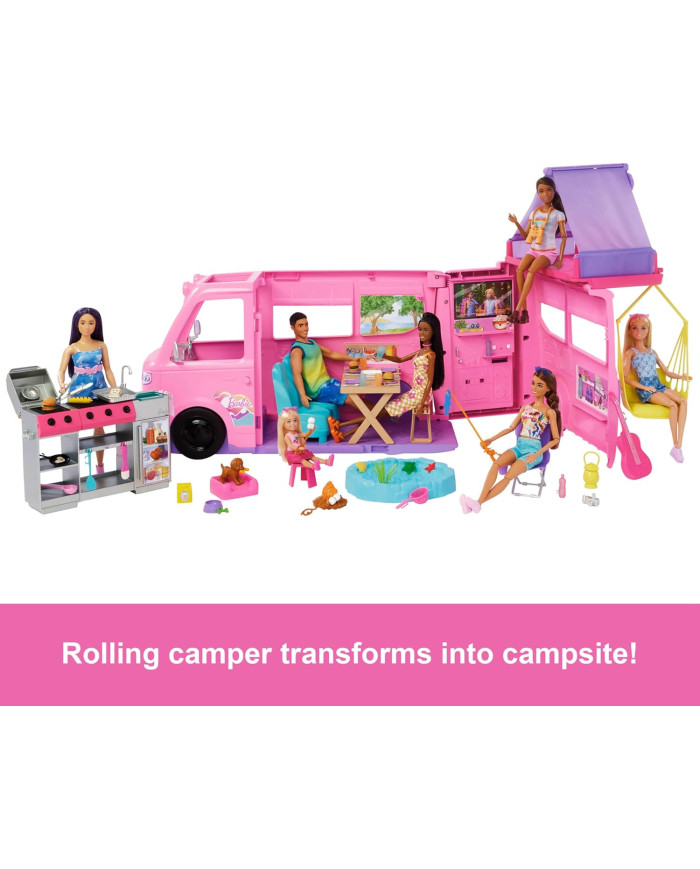 Barbie nuku Super Adventure matkaauto HRJ78 – muudetav mängukomplekt