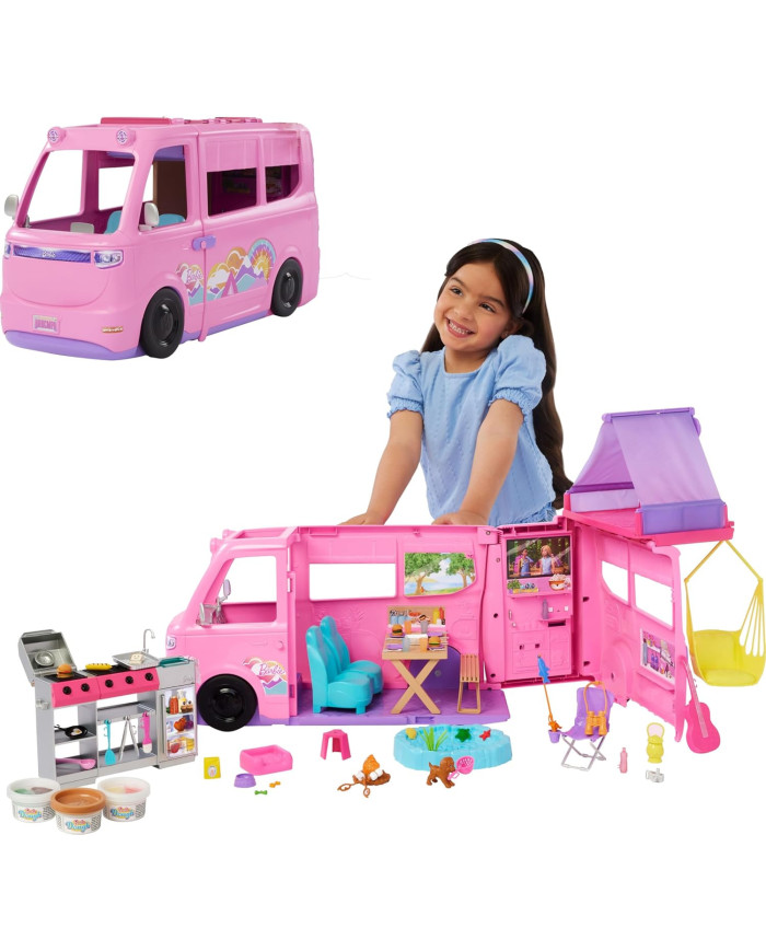 Barbie nuku Super Adventure matkaauto HRJ78 – muudetav mängukomplekt