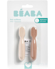 BEABA silikoonlusikate komplekt +4 kuud, Praline/Clay