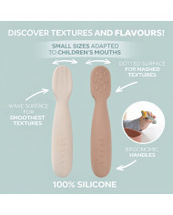 BEABA silikoonlusikate komplekt +4 kuud, Praline/Clay