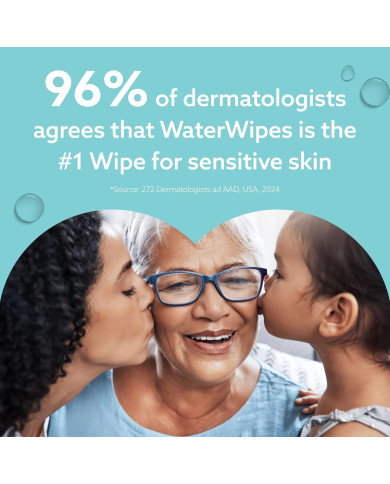 WATERWIPES SENSITIVE+ niisked salvrätikud, 8 pakki