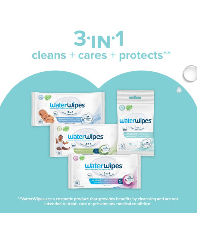 WATERWIPES SENSITIVE+ niisked salvrätikud, 8 pakki
