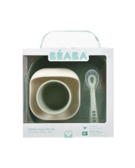 BEABA silikoonist 4-osaline lõunakomplekt – Sage Green | Kinderland