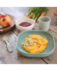 BEABA silikoonist 4-osaline lõunakomplekt – Sage Green | Kinderland
