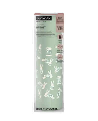 SUAVINEX ROOSTEVABAST TERMOJOOGIPUDEL, 500 ML – WONDERLAND GREEN