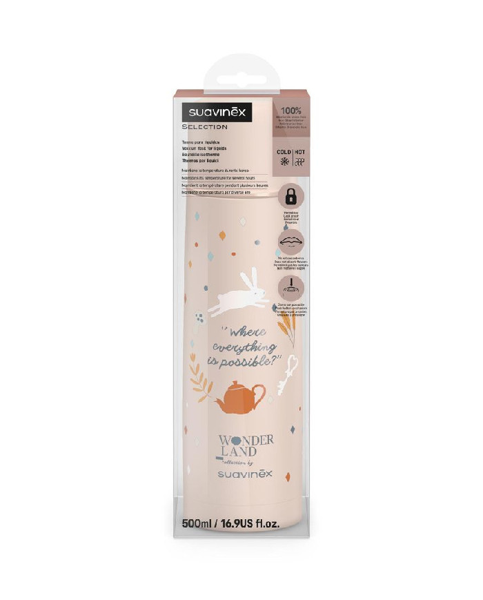 SUAVINEX ROOSTEVABAST TERASEST TERMOSPUDEL, 500 ML – WONDERLAND PINK