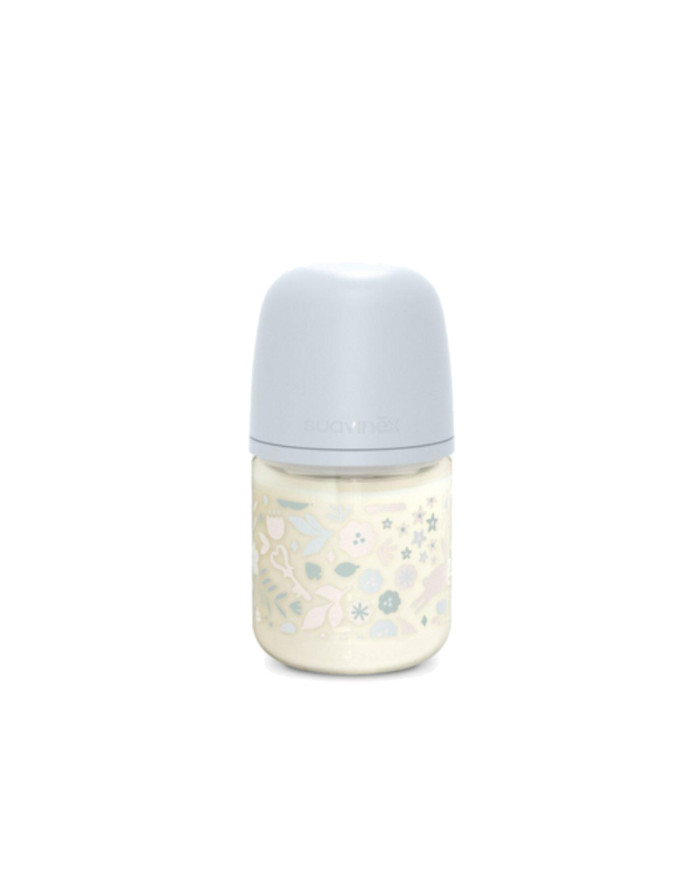 SUAVINEX KLAASIST ANTI-COLIC LUTIPUDEL SX PRO AEGLASE VOOLUGA FÜSIOLOOGILISE LUTIGA, 120 ML, ALATES 0 KUUST, WONDERLAND BLUE