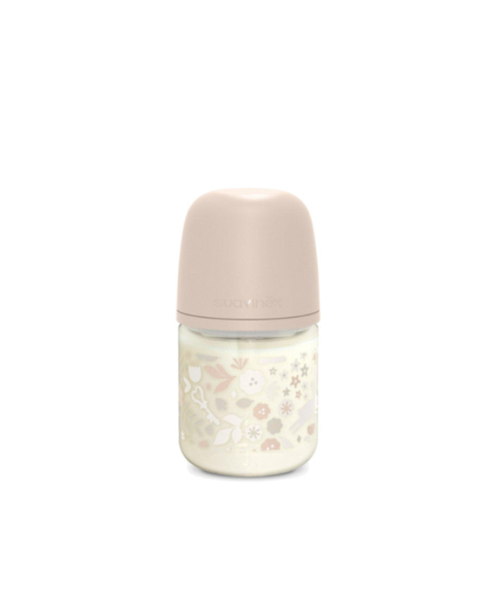 SUAVINEX KLAASIST ANTI-COLIC PUDEL SX PRO AEGLASE VOOLUGA FÜSIOLOOGILISE LUTIGA, 120 ML, ALATES 0 KUUST, WONDERLAND PINK