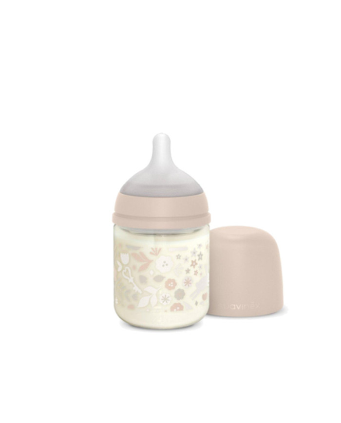 SUAVINEX KLAASIST ANTI-COLIC PUDEL SX PRO AEGLASE VOOLUGA FÜSIOLOOGILISE LUTIGA, 120 ML, ALATES 0 KUUST, WONDERLAND PINK