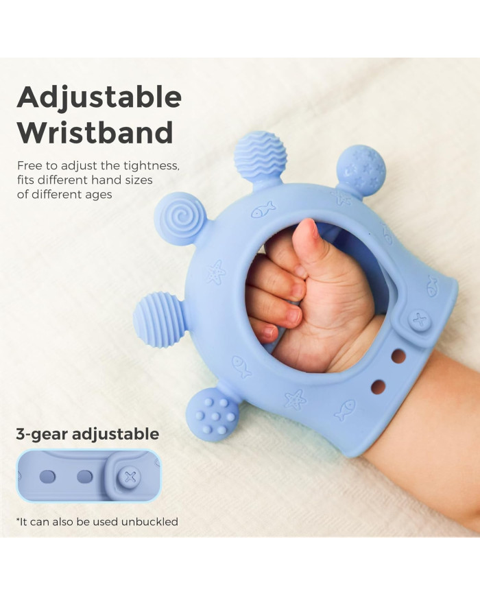 MOMCOZY Silikoonist Närimislelu Beebidele - Sinine