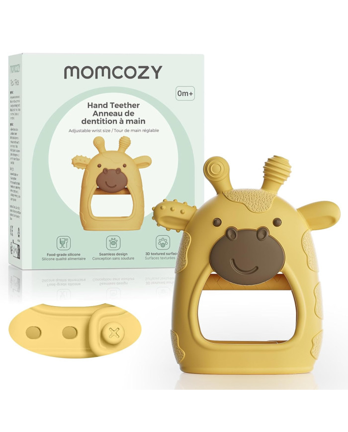 MOMCOZY Silikoonist närimislelu beebidele, kollane
