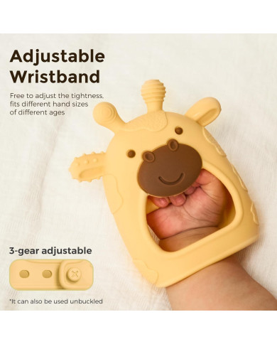 MOMCOZY Silikoonist närimislelu beebidele, kollane