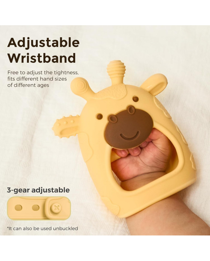 MOMCOZY Silikoonist närimislelu beebidele, kollane