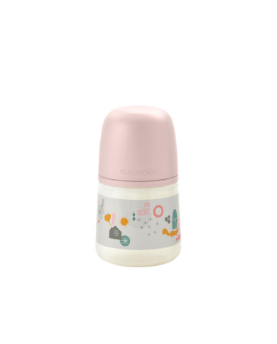 SUAVINEX ANTI-COLIC LUTIPUDEL SX PRO AEGLASE VOOLUGA (S) FÜSIOLOOGILISE LUTIGA, 150 ML, ALATES 0 KUUST, WALK PINK