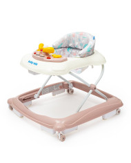 BABY MIX Käimistool silikoonratastega, roosa