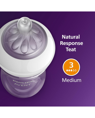 PHILIPS AVENT NATURAL RESPONSE lutipudelite komplekt 260 ml – 4 tk