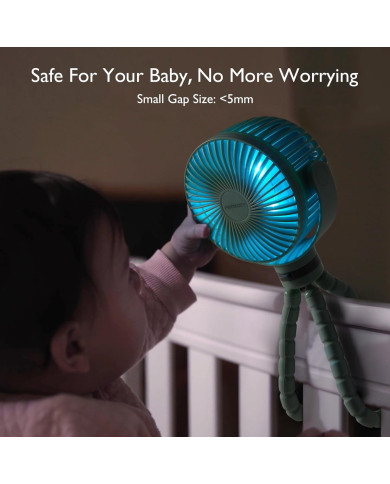 MOMCOZY KAASASKANTAV KÄRUVENTILAATOR, ROHELINE