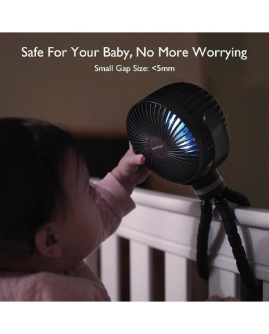 MOMCOZY KAASASKANTAV KÄRUVENTILAATOR, MUST