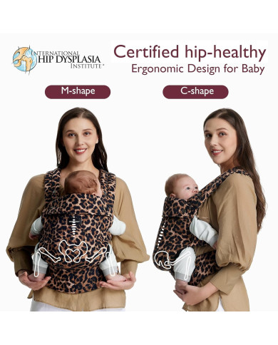 MOMCOZY ergonoomiline beebikandekott – leopard