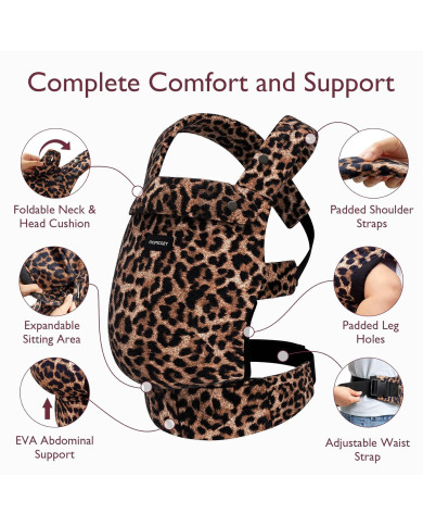 MOMCOZY ergonoomiline beebikandekott – leopard
