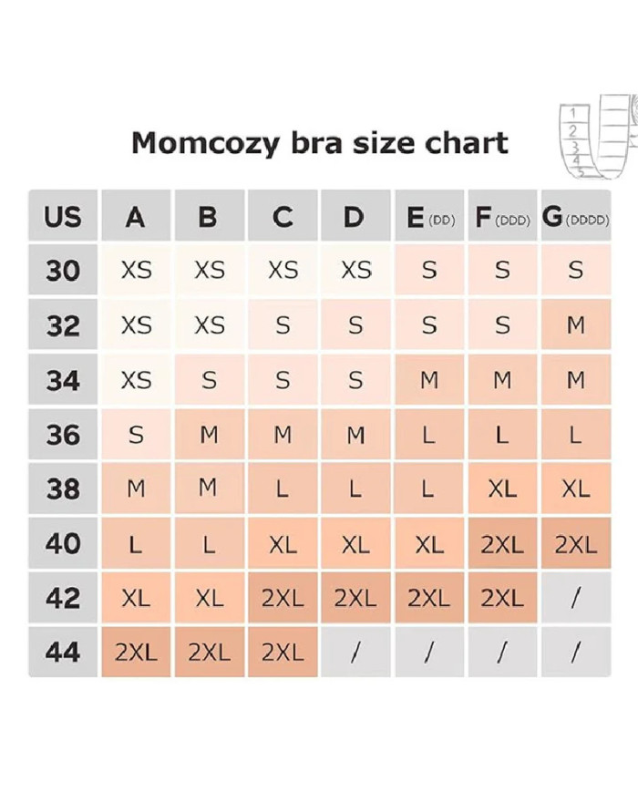 MOMCOZY ELEKTRILISE RINNAPUMBA KÄED-VABAD RINNAHOIDJA, SUURUS 2XL, NAHATOONI YN08