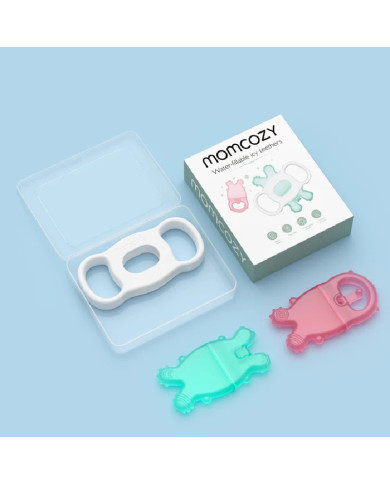 MOMCOZY VEEGA TÄIDETAV JAHUTAV BEEBI HAMMUSTUSRÕNGAS PINK/GREEN