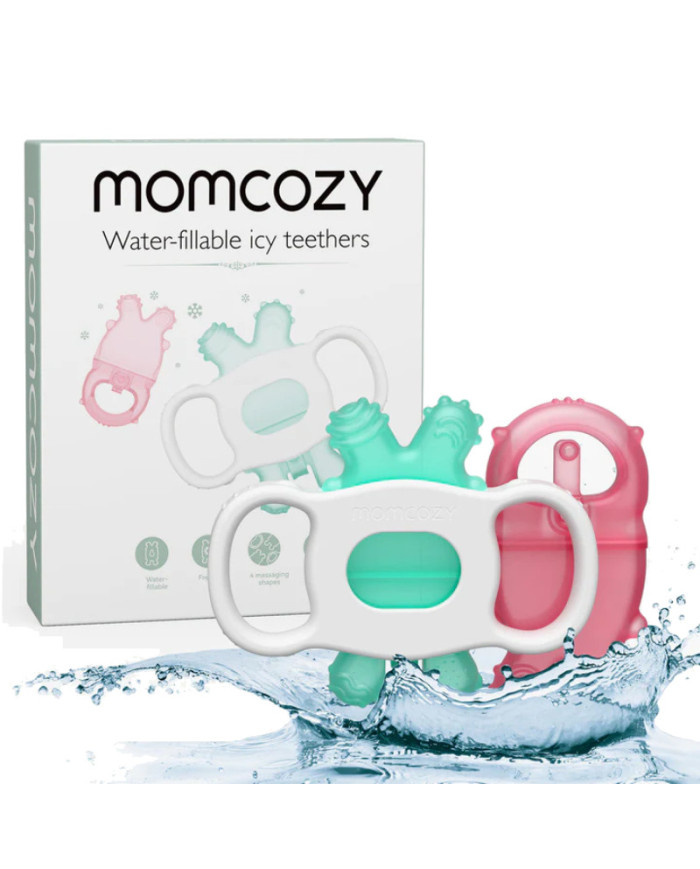 MOMCOZY VEEGA TÄIDETAV JAHUTAV BEEBI HAMMUSTUSRÕNGAS PINK/GREEN