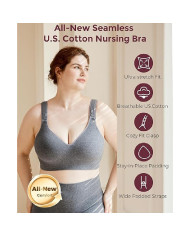 MOMCOZY PUUVILLANE IMETAMISrinnahoidja SUUREMALE RINNALE BUSTY, HALL, XL