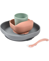 BEABA SILIKOONIST 4-OSALINE SÖÖGIKOMPLEKT, MINERAL